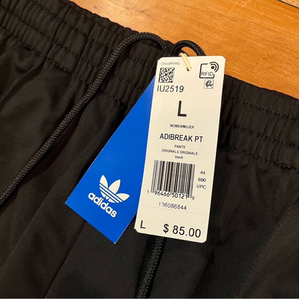 ADIDAS Women's Black / White Adibreak Pants - Picture 12 of 12